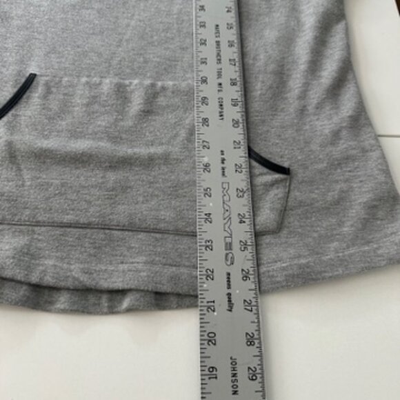 Tart Collections Gray Hooded Pullover Two-Tone Grey Long Hoodie LARGE - Picture 5 of 8